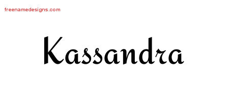 Calligraphic Stylish Name Tattoo Designs Kassandra Download Free