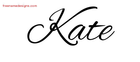 Cursive Name Tattoo Designs Kate Download Free