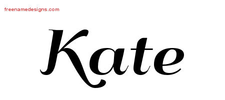 Art Deco Name Tattoo Designs Kate Printable