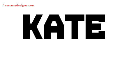 Titling Name Tattoo Designs Kate Free Printout
