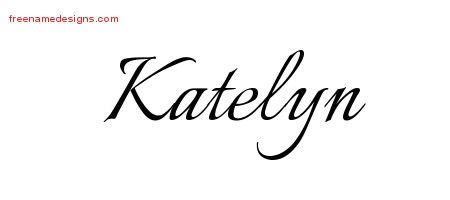 Calligraphic Name Tattoo Designs Katelyn Download Free
