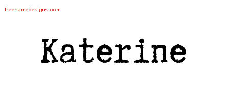 Typewriter Name Tattoo Designs Katerine Free Download