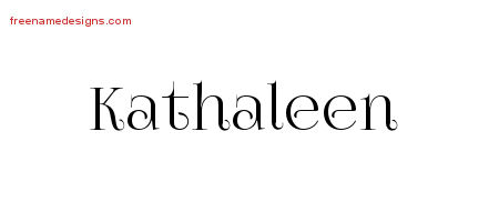 Vintage Name Tattoo Designs Kathaleen Free Download