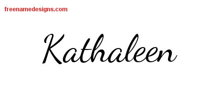 Lively Script Name Tattoo Designs Kathaleen Free Printout