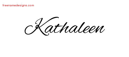 Cursive Name Tattoo Designs Kathaleen Download Free