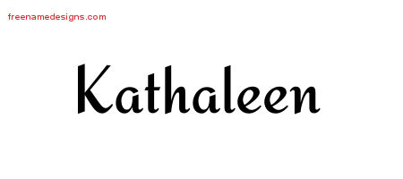 Calligraphic Stylish Name Tattoo Designs Kathaleen Download Free