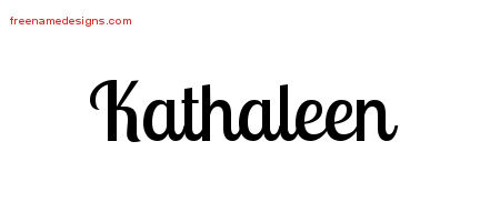 Handwritten Name Tattoo Designs Kathaleen Free Download