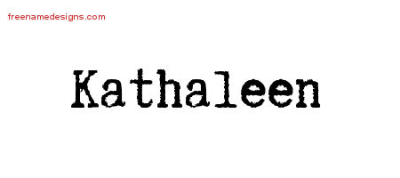 Typewriter Name Tattoo Designs Kathaleen Free Download
