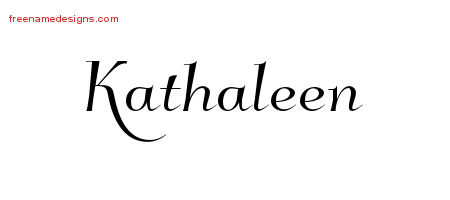 Elegant Name Tattoo Designs Kathaleen Free Graphic