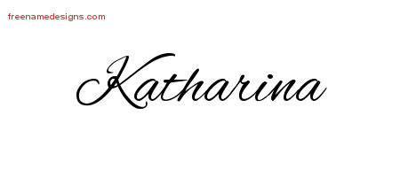 Cursive Name Tattoo Designs Katharina Download Free