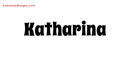Groovy Name Tattoo Designs Katharina Free Lettering