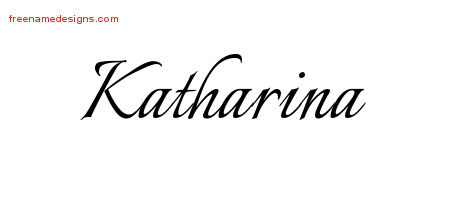 Calligraphic Name Tattoo Designs Katharina Download Free