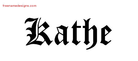 Blackletter Name Tattoo Designs Kathe Graphic Download
