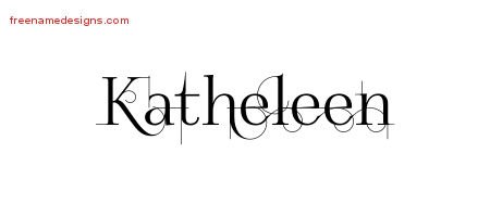 Decorated Name Tattoo Designs Katheleen Free
