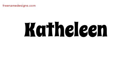 Groovy Name Tattoo Designs Katheleen Free Lettering