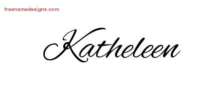 Cursive Name Tattoo Designs Katheleen Download Free