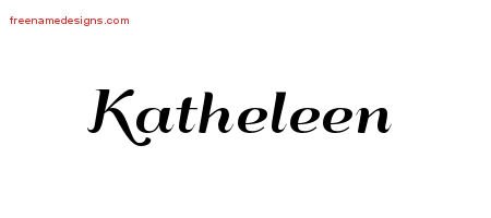 Art Deco Name Tattoo Designs Katheleen Printable