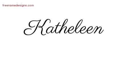 Classic Name Tattoo Designs Katheleen Graphic Download