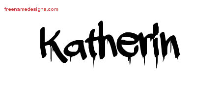 Graffiti Name Tattoo Designs Katherin Free Lettering