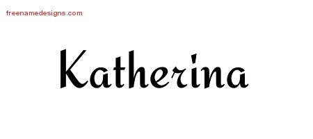 Calligraphic Stylish Name Tattoo Designs Katherina Download Free