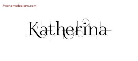 Decorated Name Tattoo Designs Katherina Free