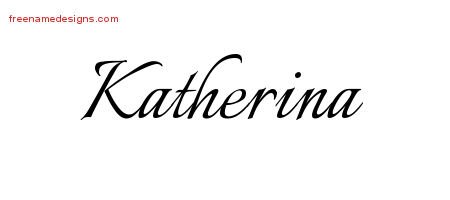 Calligraphic Name Tattoo Designs Katherina Download Free
