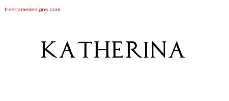 Regal Victorian Name Tattoo Designs Katherina Graphic Download