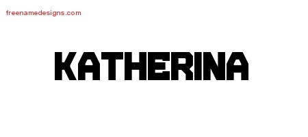 Titling Name Tattoo Designs Katherina Free Printout