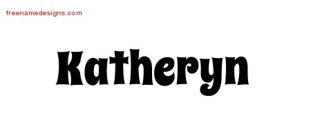 Groovy Name Tattoo Designs Katheryn Free Lettering