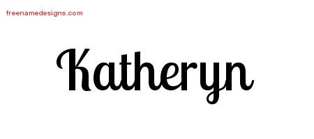 Handwritten Name Tattoo Designs Katheryn Free Download