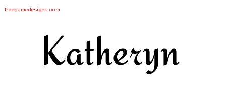 Calligraphic Stylish Name Tattoo Designs Katheryn Download Free
