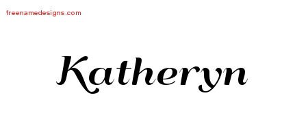 Art Deco Name Tattoo Designs Katheryn Printable
