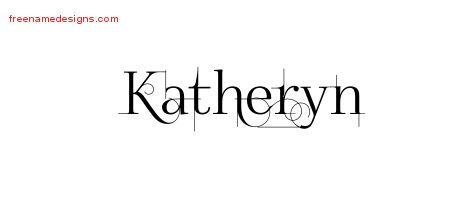 Decorated Name Tattoo Designs Katheryn Free