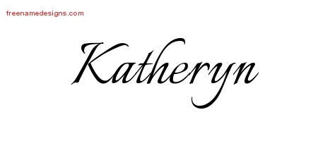 Calligraphic Name Tattoo Designs Katheryn Download Free