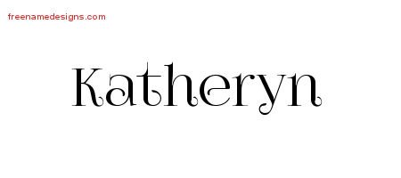 Vintage Name Tattoo Designs Katheryn Free Download