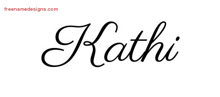 Classic Name Tattoo Designs Kathi Graphic Download