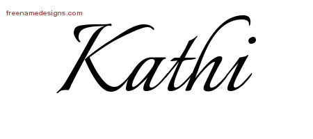 Calligraphic Name Tattoo Designs Kathi Download Free
