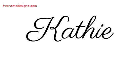 Classic Name Tattoo Designs Kathie Graphic Download