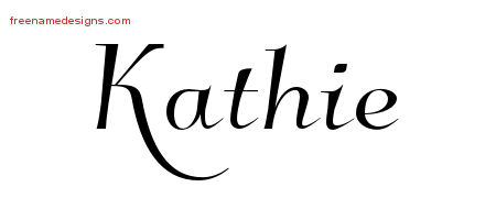 Elegant Name Tattoo Designs Kathie Free Graphic