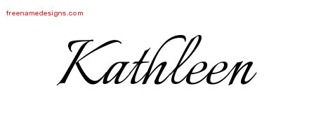 Calligraphic Name Tattoo Designs Kathleen Download Free