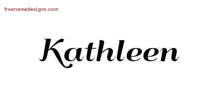 Art Deco Name Tattoo Designs Kathleen Printable