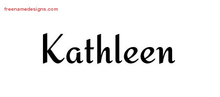 Calligraphic Stylish Name Tattoo Designs Kathleen Download Free