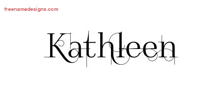 Decorated Name Tattoo Designs Kathleen Free