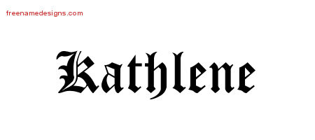 Blackletter Name Tattoo Designs Kathlene Graphic Download