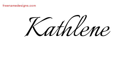 Calligraphic Name Tattoo Designs Kathlene Download Free