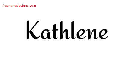 Calligraphic Stylish Name Tattoo Designs Kathlene Download Free