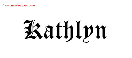 Blackletter Name Tattoo Designs Kathlyn Graphic Download