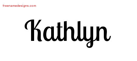 Handwritten Name Tattoo Designs Kathlyn Free Download