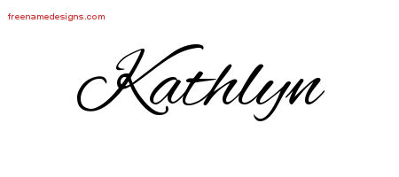 Cursive Name Tattoo Designs Kathlyn Download Free