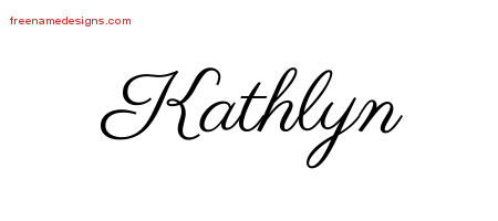 Classic Name Tattoo Designs Kathlyn Graphic Download